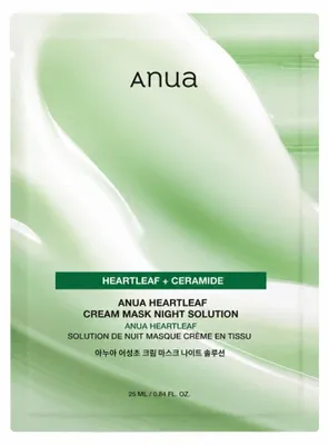 Produktbild von Anua - Heartleaf Cream Mask Night Solution, 1 Blatt