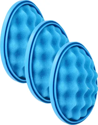 Produktbild von vhbw 3x Staubsaugerfilter kompatibel mit Samsung SC12F70HK, SC12F70PJ, SC12F70PG, SC12H7050H Staubsauger - Schaumstofffilter, Vormotorfilter Blau Weiß