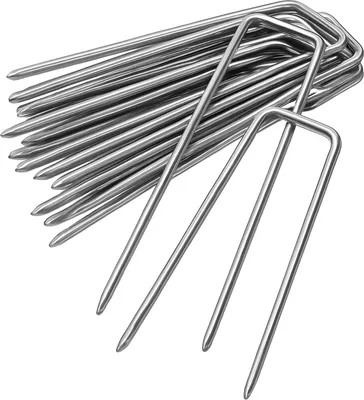 Produktbild von 50× Erdanker 150×30×3 mm verzinkt – U-Form, flacher Kopf, abgeschrägte Enden