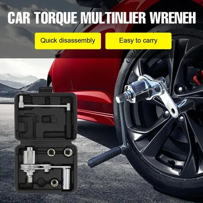 Image de Multiplicateur de couple pour écrous de roues - Clé à écrous de roues manuelle - Acier - Douilles 17/19/21 mm - Pour le montage et le démontage de pneus et de roues
