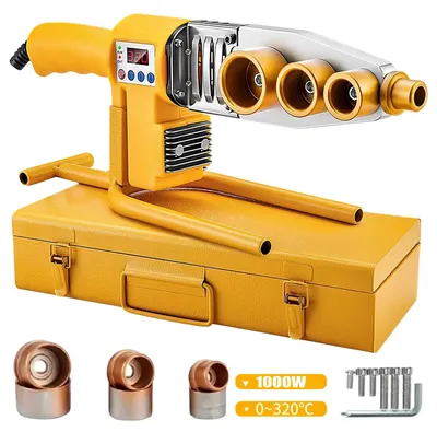 Immagine prodotto di Saldatrice per tubi - Saldatrice per tubi in plastica - 1000 W - 220 V - Adatta per tubi in PB/PP/PE/PPR - Kit completo