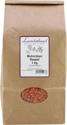 Produktbild von Lunderland rüben Raspel 1kg Einzelfuttermittel für Hunde und Katzen