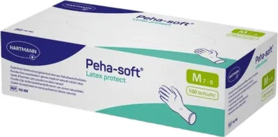 Produktbild von Peha-Soft Latex protect Unt.Hands.unsteril pf M 100 St