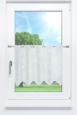 Produktbild von Scheibengardine von Lysel - Belmira  (Bx H) 77,5cm * 45cm weiß/Rohweiß