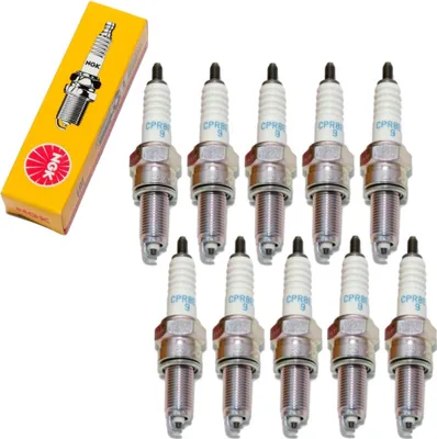 Produktbild von Zündkerzen Set NGK 10x CPR8EA-9 Zündkerze entstört, 19,0mm Langgewinde Ø 10,0mm Hex 16,0mm, Elektrodenabstand 0,90mm, Wärmewert 8, 2306