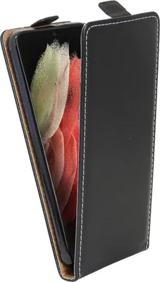 Produktbild von cofi1453® Flip Case kompatibel mit Samsung Galaxy S21 Ultra (G998B) Handy Tasche vertikal aufklappbar Schutzhülle Klapp Hülle Schwarz