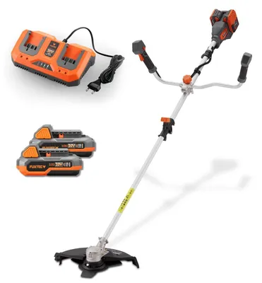 Produktbild von FUXTEC 40V Akku Motorsense FX-E2MSCSET - Akku Rasentrimmer - 35 cm Schnittbreite - 2in1 Trimmer und Freischneider - 2x20V Akku-System