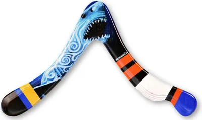 Obrázok produktu pre Drevený bumerang Boomerang Fan SHARK (pre pravákov) 32 cm, dolet 25 m, hračka