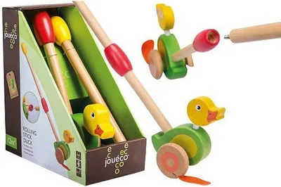 Image de Jouéco Canard en bois sur bâton