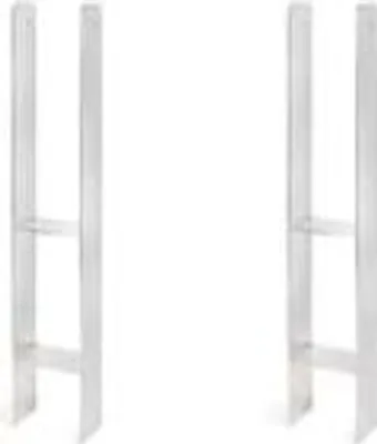 Image de Support de poteau en H Alberts en botte, acier inoxydable, hauteur 300 mm, hauteur totale 600 mm, profondeur 60 mm, largeur intérieure 91 mm, épaisseur du matériau 4 mm