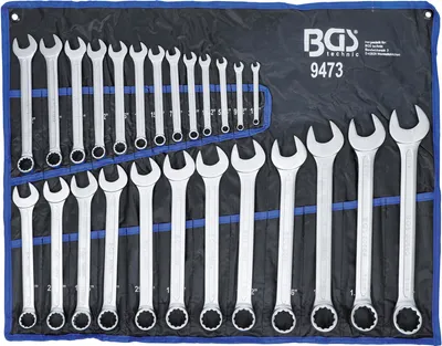 Image de BGS Jeu de clés mixtes de taille SW 1/4 pouce - 1.1/4 pouce 25 pièces