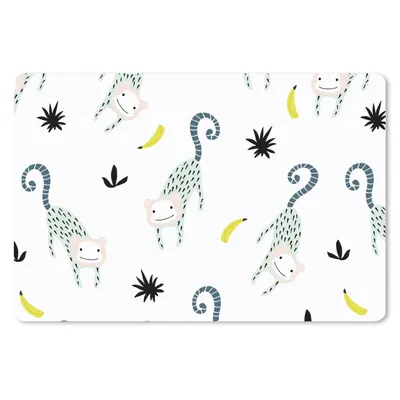 Produktbild von MuchoWow® Mauspad Mousepad Affen - Obst - Weiß 27x18 cm - Mousepads - Maus Mat - Pad - Mausunterlage - Büroartikel - Desk Matten