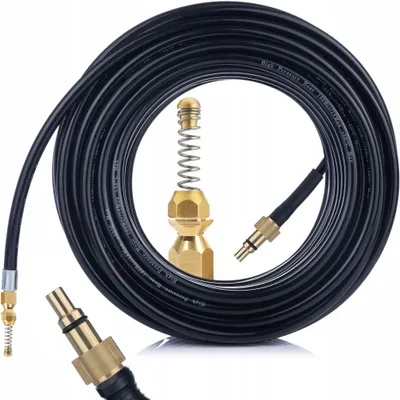 Productafbeelding van Hogedrukslang Vervanging – Messing Spuitmond | 30 m | voor Riolering en Goten | Compatibel met Lavor, Parkside, Kanwod