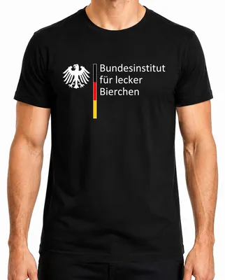 Productafbeelding van Bundesinstitut voor lekker bier, cadeau voor bierliefhebbers, heren T-shirt, zwart, maat L