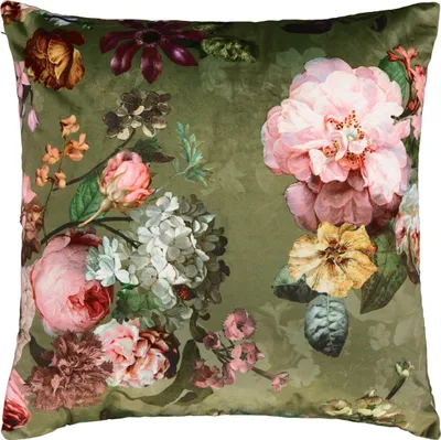 Produktbild von Essenza Zierkissen Fleur Farbe Moss Größe 50x50