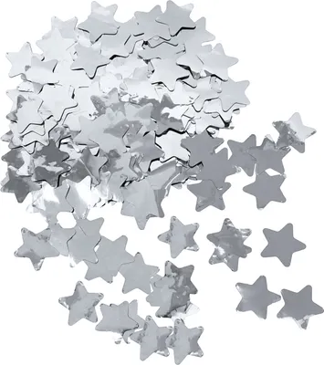 Produktbild von Oblique Unique Stern Konfetti Tisch Streu Deko für Geburtstag Party Silberhochzeit Jubiläum Einschulung Weihnachten - silber