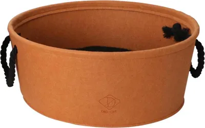 Produktbild von D&D Filzkorb orange für Katzen, Maße: 40 x 40 x 17 cm