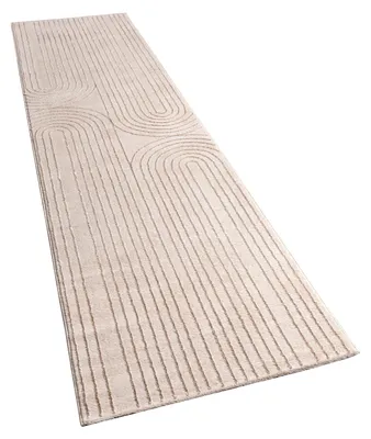 Produktbild von Paco Home Teppich Wohnzimmer Schlafzimmer Kurzflor Skandi Muster Bogen Motiv Waschbar 80x150 cm