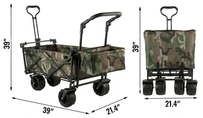 Productafbeelding van Bolderkar - Bolderwagen - Opvouwbare - Tuinkar - Tuinwagen - Tuintrolley