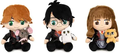 Productafbeelding van Harry Potter pluchen figuurs, set van 12, zittend met dieren, 25 cm
