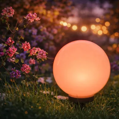 Obrázek produktu pro LUMILED solární LED světlo pro venkovní zahradu se zemním hrotem RGB vícebarevné ∅30 IP44 globe garden light outdoor light floor lamp path light