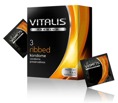 VITALIS Preservativi Vitalis Premium Ribbed per un'esperienza p – immagine 1