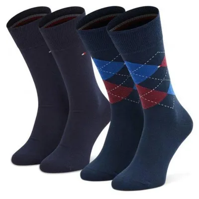 Image de Tommy Hilfiger - Chaussettes pour homme (lot de 2) NA1127 (47 EU - 50 EU) (marine)