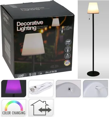 Image de Lampadaire LED noir 106 cm