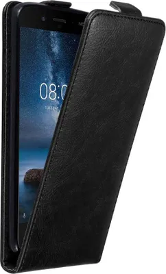 Produktbild von Cadorabo Hülle für Nokia 8 2017 Schutz Hülle in Schwarz Flip Etui Handyhülle Case Cover
