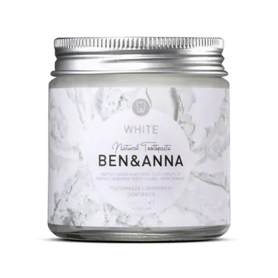 Zdjęcie produktu dla Ben & Anna Zahncreme, Pasta do zębów przeciwosadowa, 100 ml, Dorosły, Puder, 61 mm, 61 mm