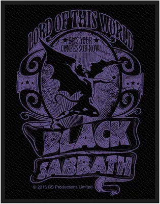 Immagine prodotto di Black Sabbath - Taglia standard - Toppa "Lord Of This World" - Poliestere RO995 (Taglia unica) (nero/viola)