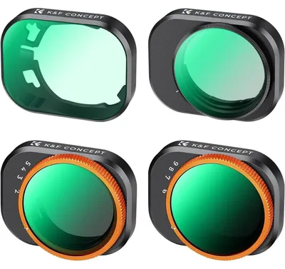 Imagen del producto de Filtro ND variable Mini4Pro de 4 capas, con cuerpo de aluminio, vidrio ND2-32, ND32-512 y polarizador circular (CPL) y filtro UV