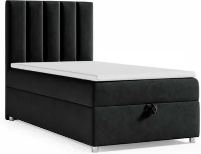 Produktbild von Best For Home Boxspringbett Trinity K-10 100x200 cm Schwarz– Trinity K-10 Single, Bonellfederkern, inkl. Topper, Lieferung, Aufbau & Entsorgung