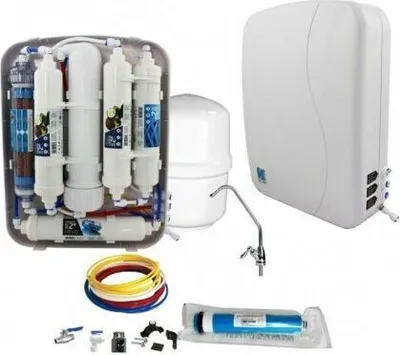 Produktbild von 7 Stufen Umkehrosmoseanlage Slim RO Wasserfilter 75 GPD mit 1 Jahre Ersatzfilterset