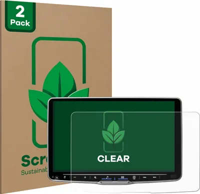 Produktbild von 2x ScreenLeaf Schutzfolie für Alpine iLX-F905D nachhaltiger Displayschutz Display Schutz Folie Klar Transparent