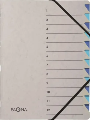 Immagine prodotto di Organizzatore A4 12 scomparti Easy Grey blu 1-12 confezione da 5