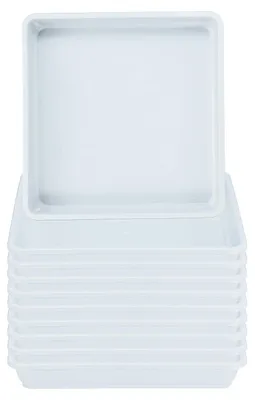 Produktbild von Set von 10 Kunststoff-Pflanzschalen von 17,5 cm in Weiß