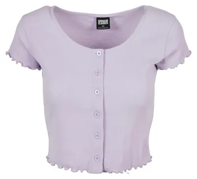Image de Urban Classics - Haut court à col boutonné pour femmes TN596 (XXL) (lilas)