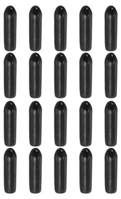 60 PVC-Kappen, 3 mm ID, 15 mm Länge, schwarz, für Schrauben