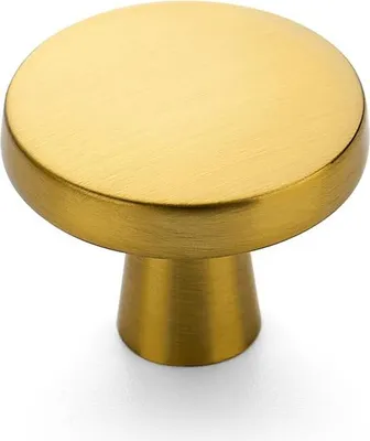 Produktbild von Schrankknöpfe, 10 Stück, goldene Schubladenknöpfe, Küchenschrankknöpfe, 32 mm Einloch-Schrankknöpfe für Schränke und Schubladen, Schubladenknöpfe