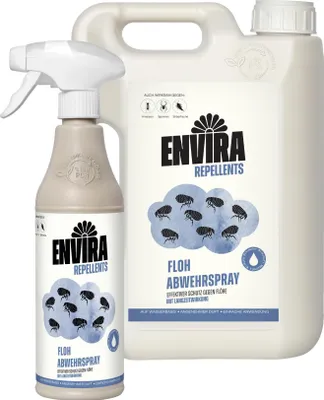 Produktbild von Envira Floh Abwehrspray mit Nachfüllpack 2L+500ml