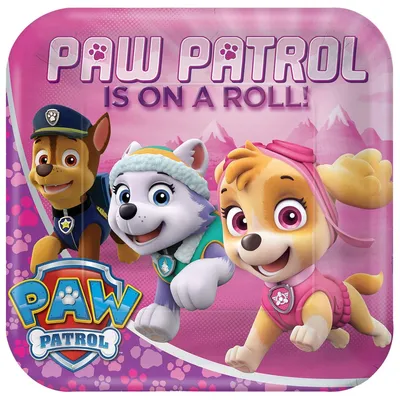 Produktbild von Amscan amscan Paw Patrol pink 8 grosse Teller
