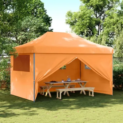 Produktbild von Möbel Partyzelt Faltbar Pop-Up mit 4 Seitenteilen Orange - Pavillons & Partyzelte 4004977