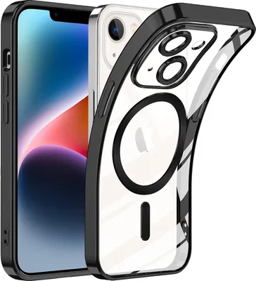 Produktbild von Handyhülle für iPhone 13 mit Magsafe und Kameraschutz, Magnetisch Ultra Dünn Klar Überzug Schutzhülle Schwarz