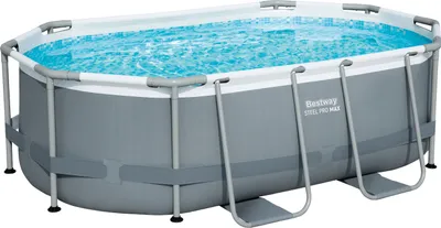 Produktbild von Steel Pro MAX™ Solo Pool ohne Zubehör 305 x 200 x 84 cm, grau, oval