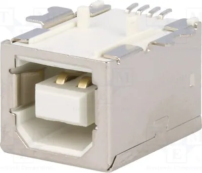 Image de 1 connecteur horizontal USBB-G-SMD, compatible USB et IEEE1394, type USB B