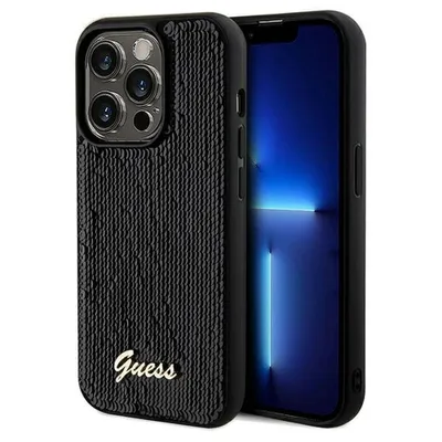 Produktbild von Guess Sequin Script Logo Case für iPhone 14 Pro Max schwarz