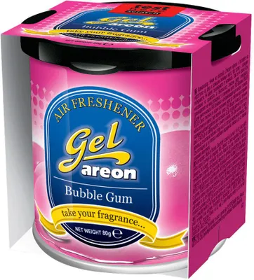 Produktbild von Duftbaum Lufterfrischer + DECKEL Bubblegum 12x Original Areon Gel CAN Duftdose