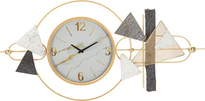 Zdjęcie produktu dla Wielokolorowy metalowy zegar ścienny, 120x6x60 cm