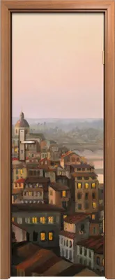 Produktbild von Türposter 70x200 cm Türaufkleber Türtapete Türfolie Klebefolie Kunstdruck Italien Stadt Wasser